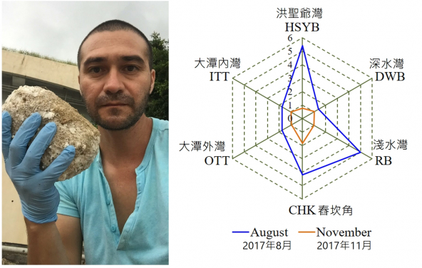 綜合所得數據，團隊進行了科學化的生態風險評估，結果發現在污染事故初期，硬脂的生態風險甚高，在所有6個研究海岸的風險係數皆遠高於1（表示高風險）。在4個月後，風險才回落到較安全水平（4個研究海岸的風險係數皆低於1；其他兩個的風險係數低於2）